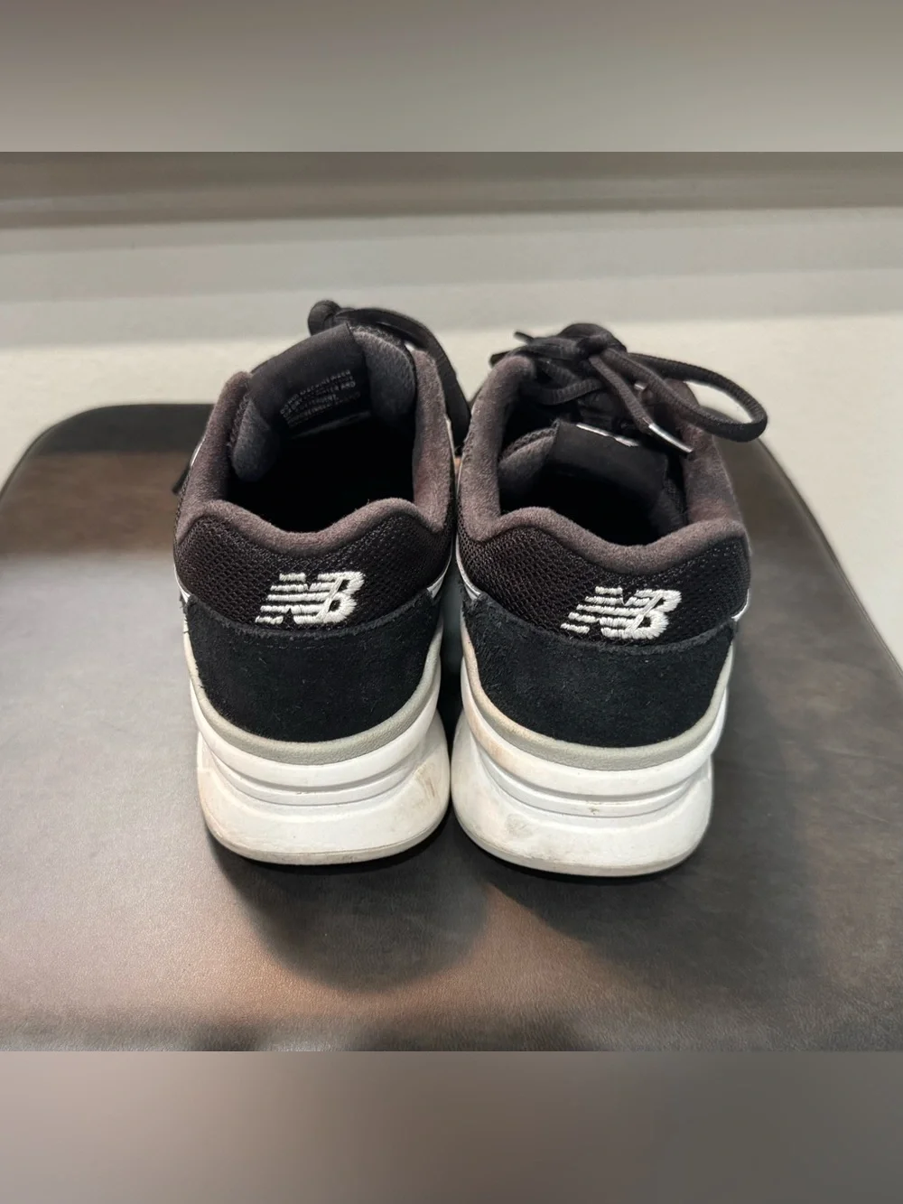 New Balance Men’s Black and White Athletic Sneakers